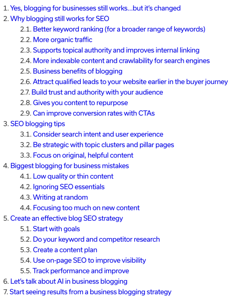 this is an example of how header tag hierarchy works