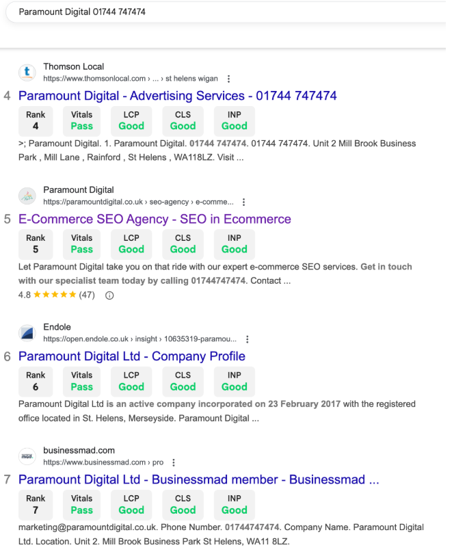 How to find SERP listings using business name and phone number