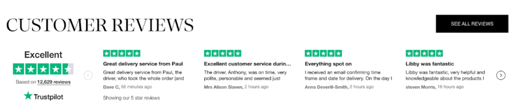 Customer reviews for Shopify store - Paramount Digital