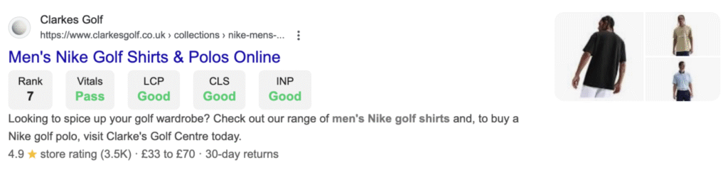 Example of writing a H1 meta title for a Shopify product page
