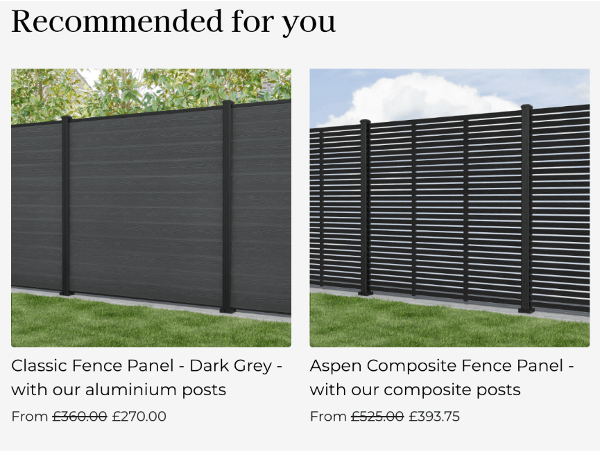 Display recommended products clearly on your Shopify pages