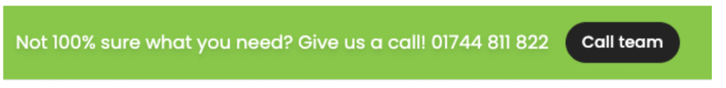 example of a good CTA on a local SEO area landing page