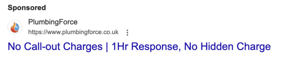 example of PPC ad copy headline