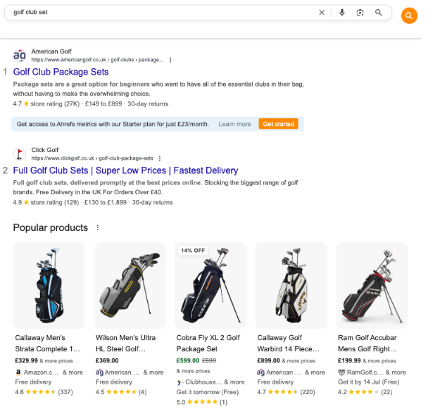 Example of how keyword research for Shopify works to help your products rank in SERPs