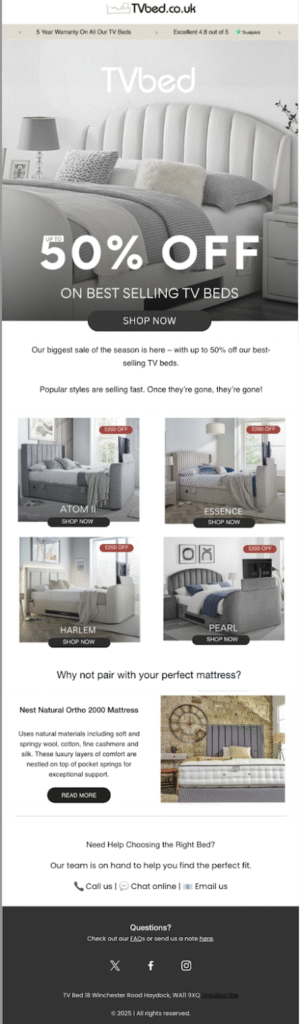 example of a sale email automated sequence for eCommerce email marketing