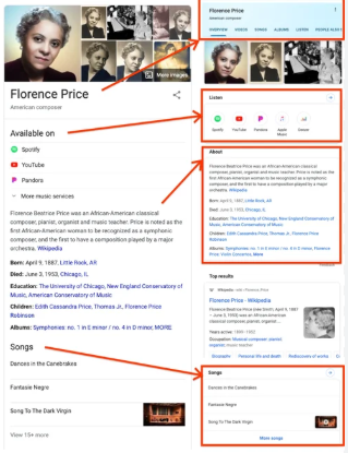 example of a knowledge panel in google