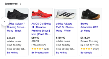 example of a product listing ad in Google