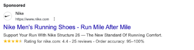 example of a paid ad headline and description