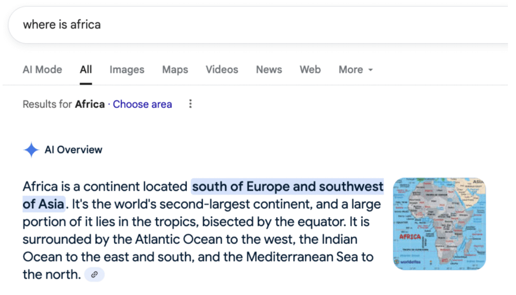 ai overview example for zero click search 