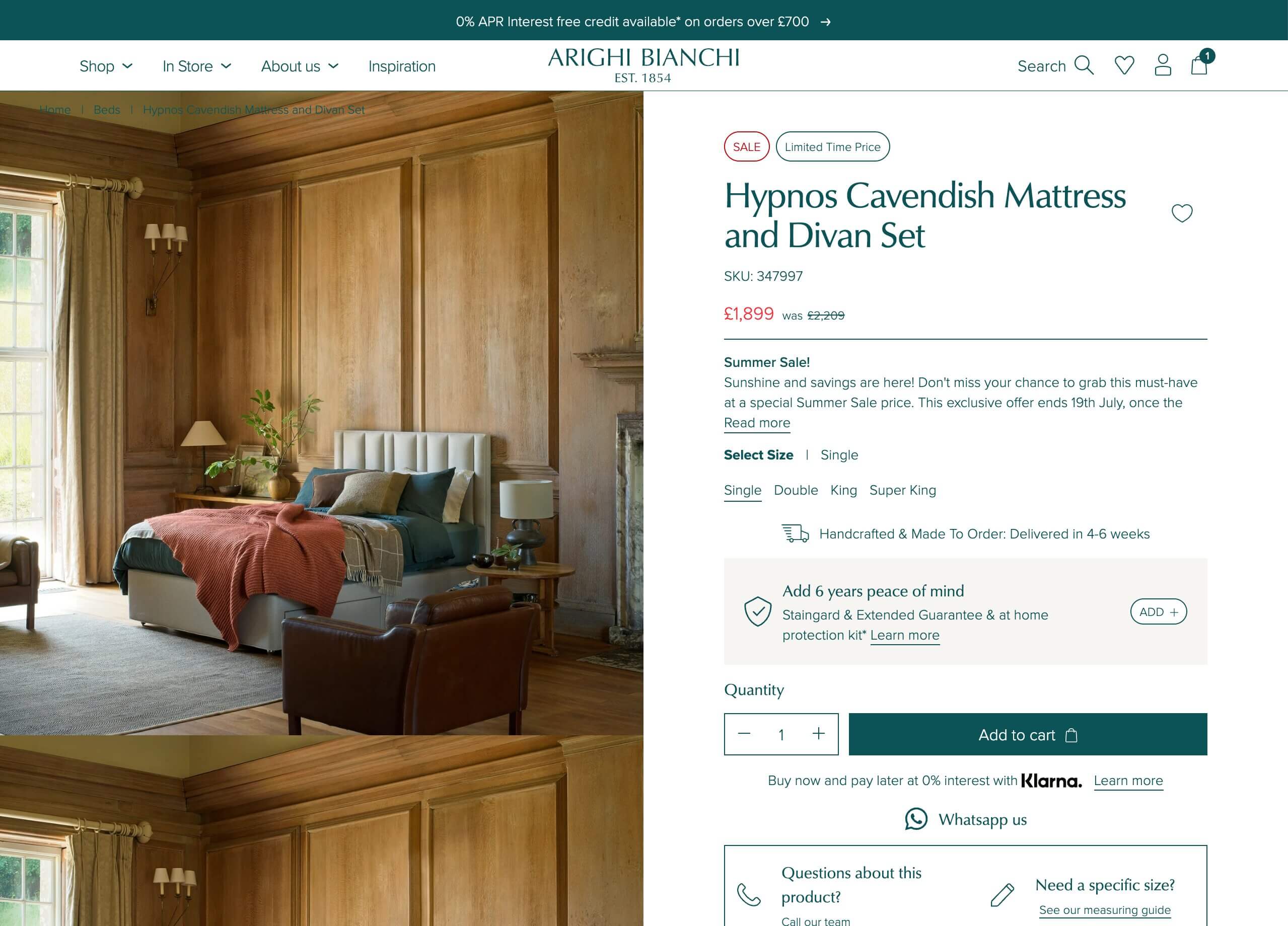 Arighi Bianchi's new product page